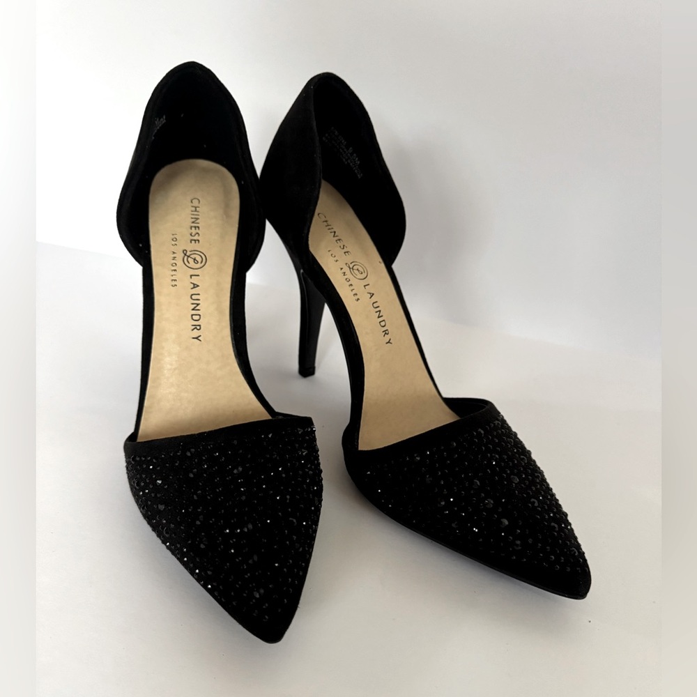 Chinese Laundry Black Stiletto Pumps – Size 9.5 Elegant Sparkle